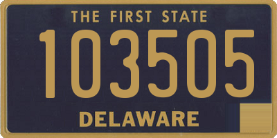 DE license plate 103505