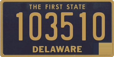 DE license plate 103510