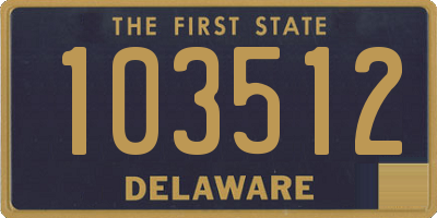 DE license plate 103512