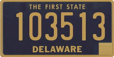 DE license plate 103513