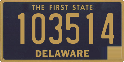 DE license plate 103514
