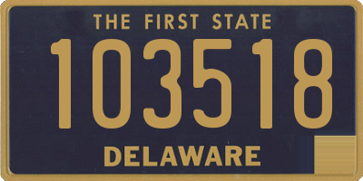 DE license plate 103518