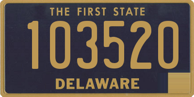 DE license plate 103520