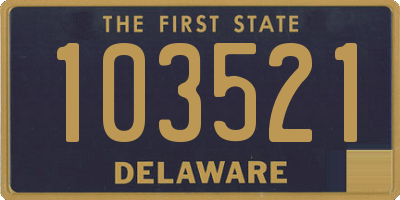 DE license plate 103521