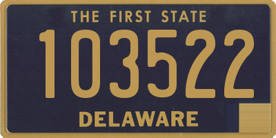 DE license plate 103522