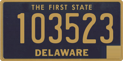 DE license plate 103523