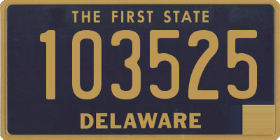 DE license plate 103525