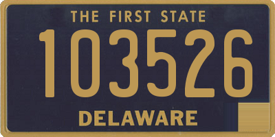 DE license plate 103526