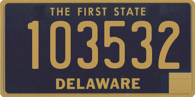 DE license plate 103532