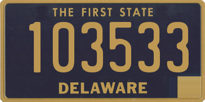 DE license plate 103533