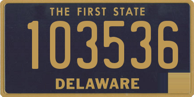 DE license plate 103536