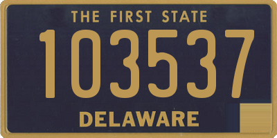 DE license plate 103537