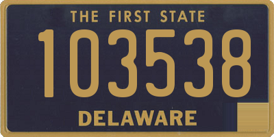 DE license plate 103538
