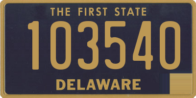 DE license plate 103540