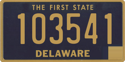DE license plate 103541