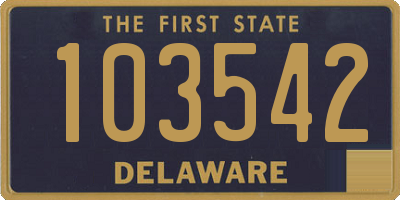 DE license plate 103542