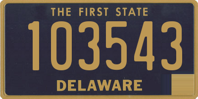 DE license plate 103543