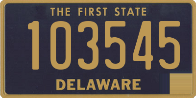 DE license plate 103545