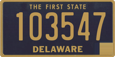 DE license plate 103547