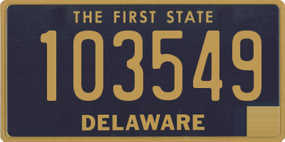 DE license plate 103549