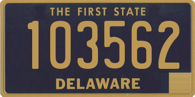 DE license plate 103562