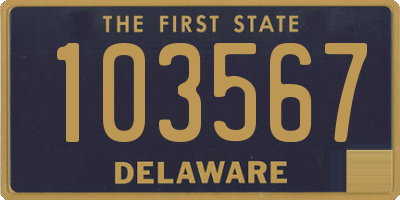 DE license plate 103567