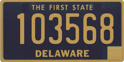 DE license plate 103568