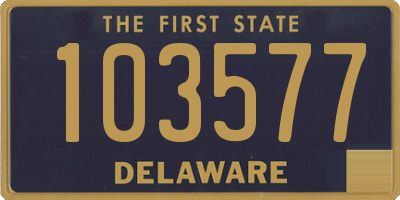 DE license plate 103577