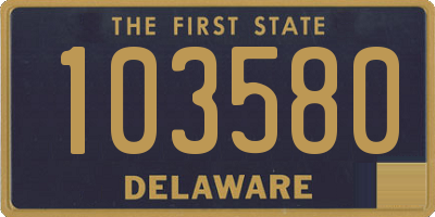 DE license plate 103580