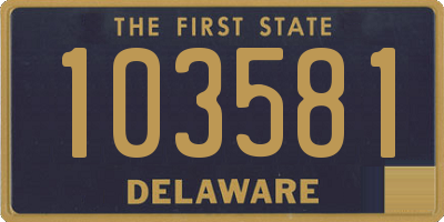 DE license plate 103581