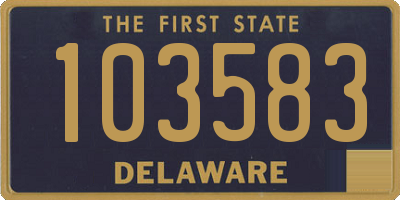 DE license plate 103583