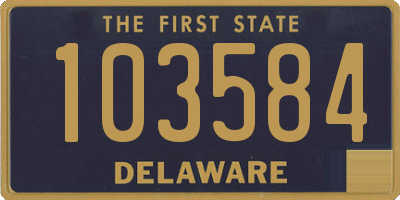 DE license plate 103584