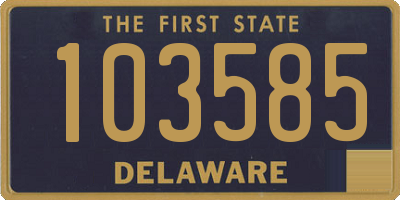 DE license plate 103585