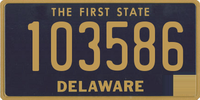 DE license plate 103586