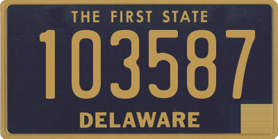DE license plate 103587