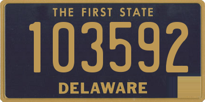 DE license plate 103592