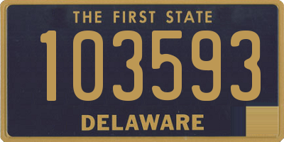 DE license plate 103593