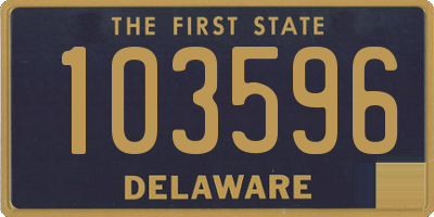 DE license plate 103596