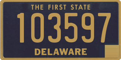DE license plate 103597