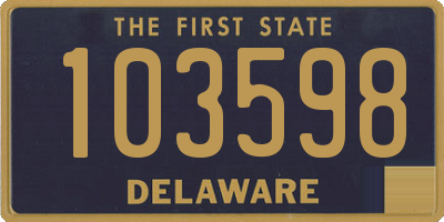 DE license plate 103598