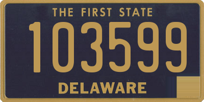 DE license plate 103599