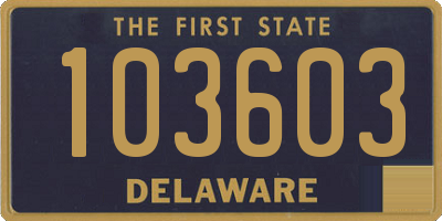 DE license plate 103603