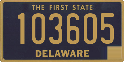 DE license plate 103605