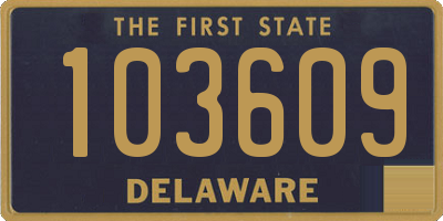 DE license plate 103609