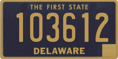 DE license plate 103612