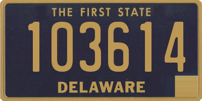 DE license plate 103614