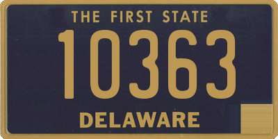 DE license plate 10363