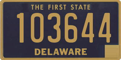 DE license plate 103644