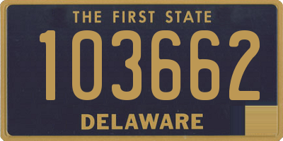 DE license plate 103662