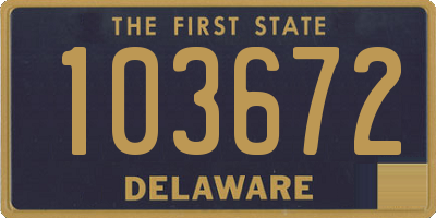 DE license plate 103672